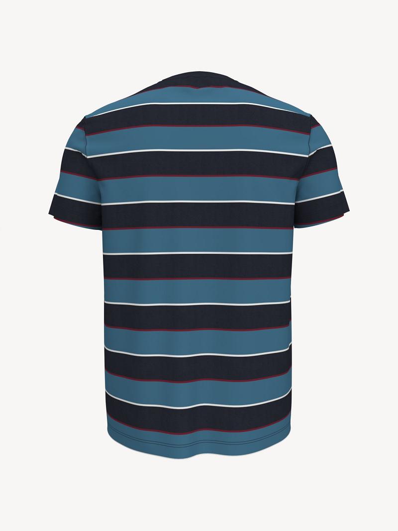 Férfi Tommy Hilfiger Essential bold stripe Póló Sötétkék Színes | HU 809PJJ